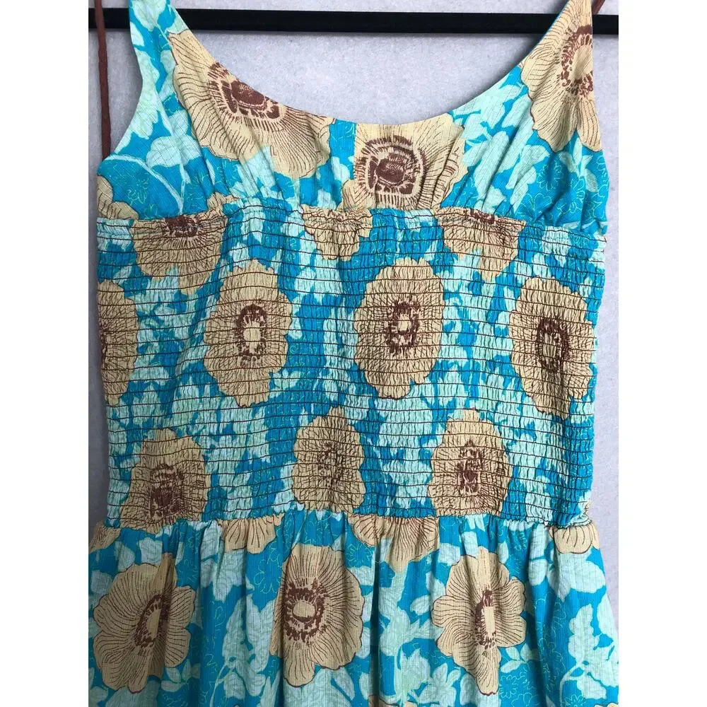 Free People Adriel Midi Dress Hawaiian Ocean Combo Women's Medium NEW - Picture 3 of 11